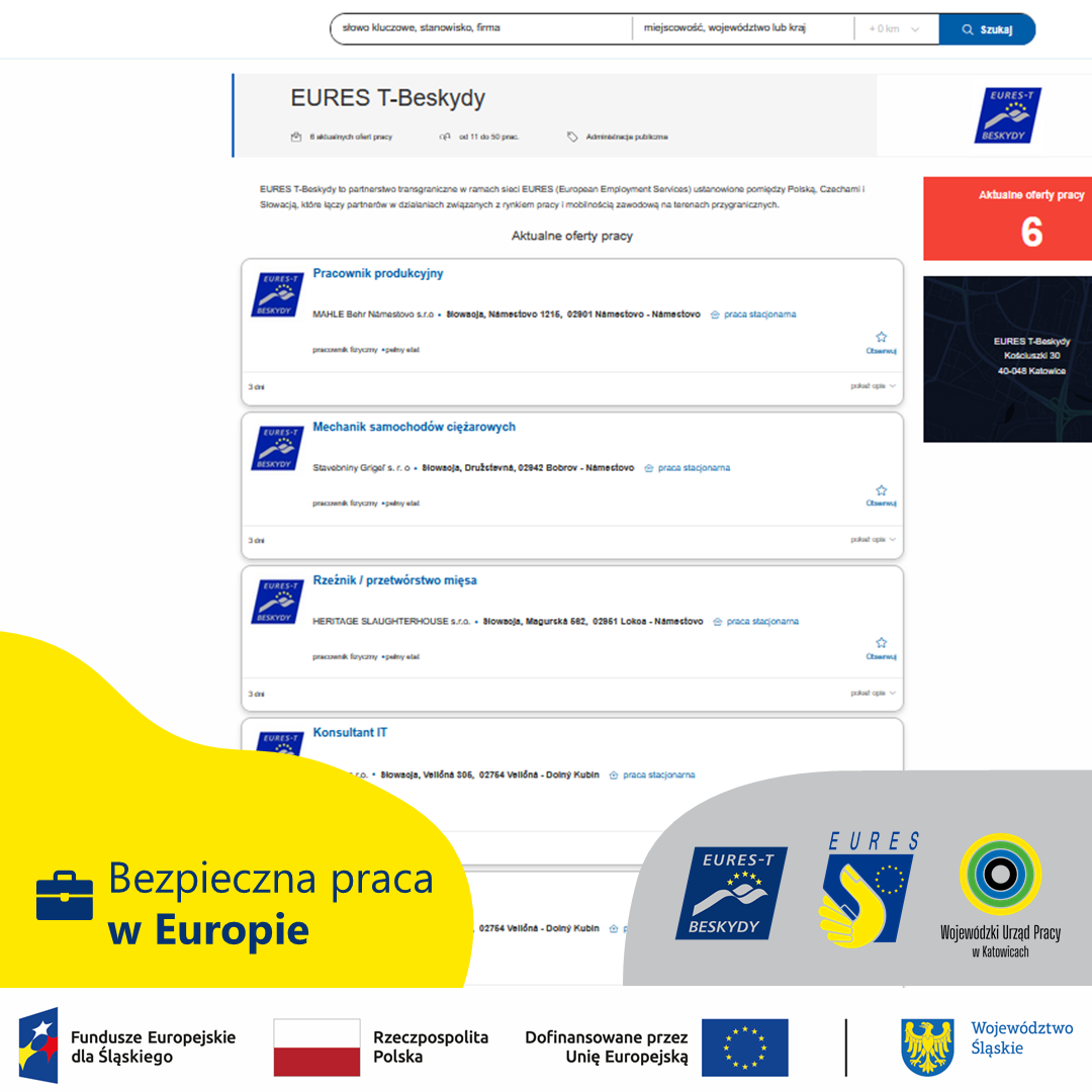 Grafika z ofertami pracy